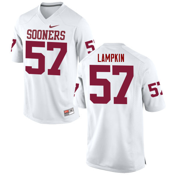 Men Oklahoma Sooners #57 DuVonta Lampkin College Football Jerseys Game-White - Click Image to Close